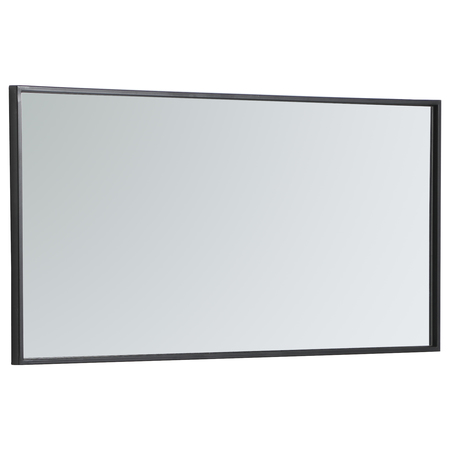 Elegant Decor Metal Frame Rectangle Mirror 18 Inch In Black MR41836BK